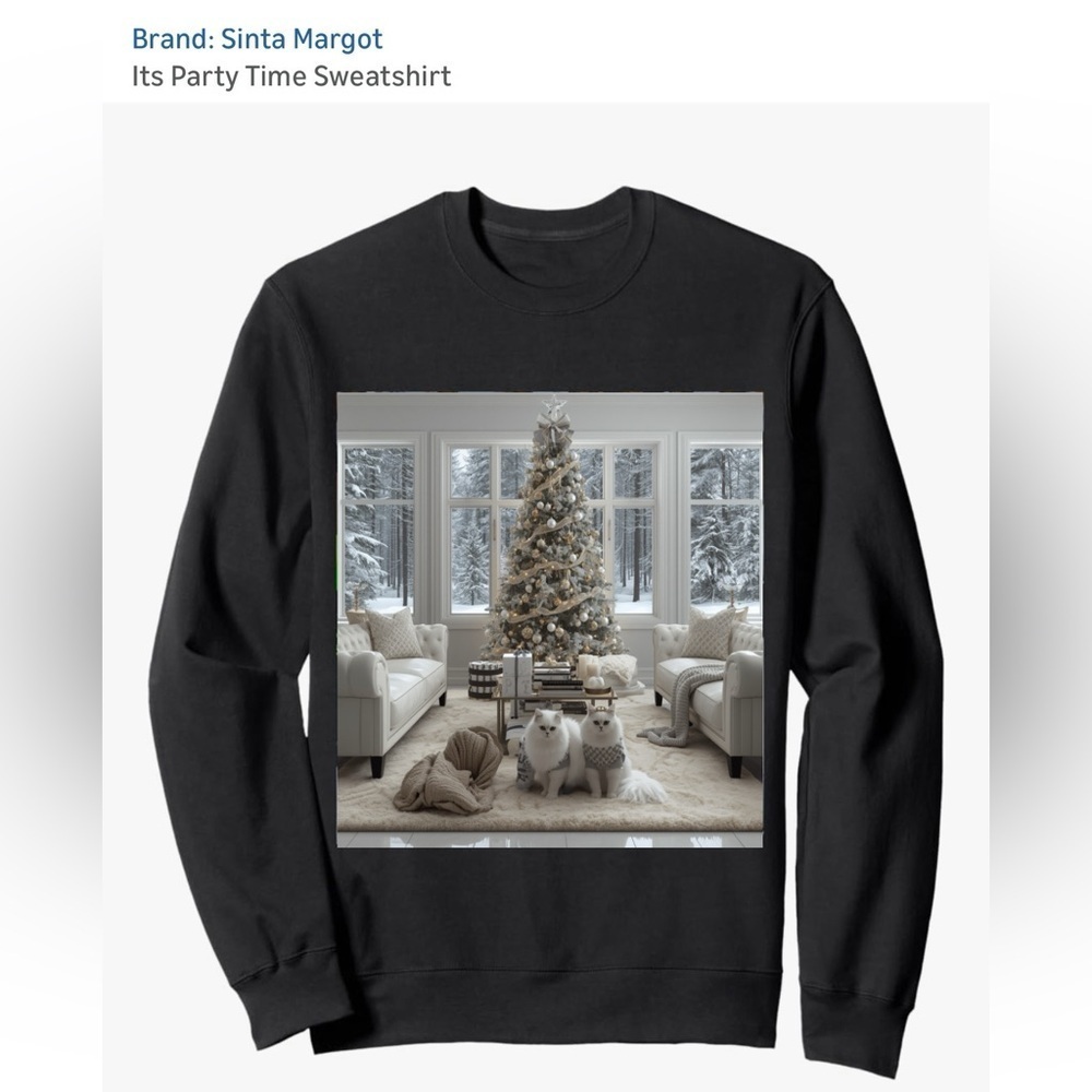 HANDCRAFTED digital art print Luxurious Silver and Gold Holiday Tree wall decor - Picture 7 of 15